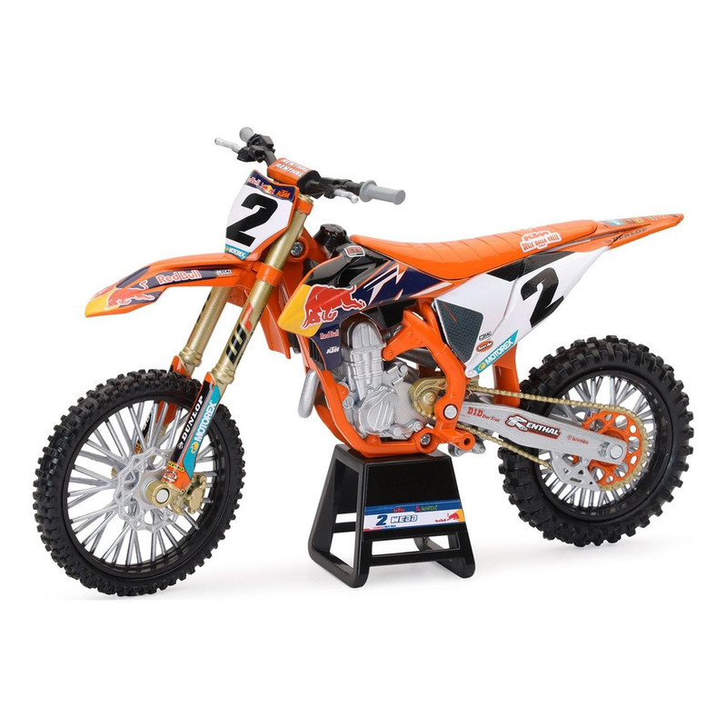 Moto miniature New Ray KTM 450 SX-F Red Bull Cooper WEBB Ã chelle 1/12