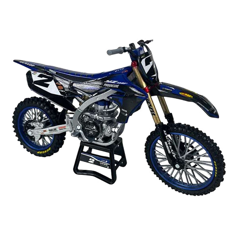 Moto miniature New Ray Yamaha YZ450F Cooper Webb NÂ°2 Ã chelle 1/12Â°