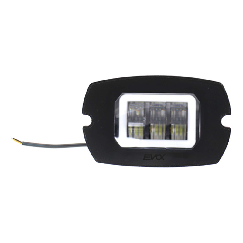 Optique de feu avant Evok Iron LED Angel eyes DRL Vespa Special 50