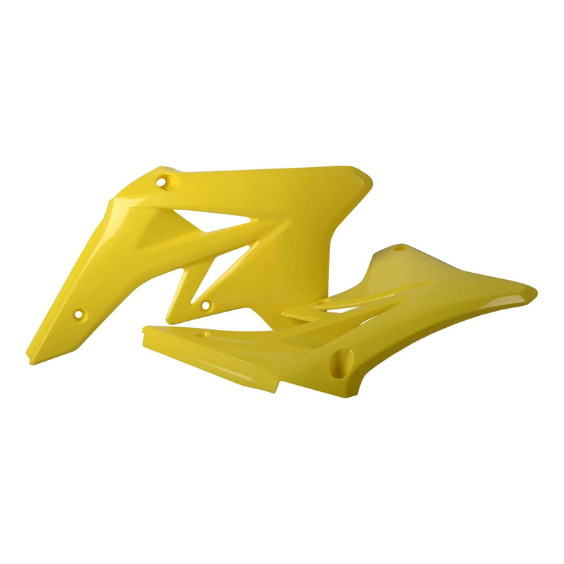 Ouïes de Radiateur POLISPORT Type Origine Jaune - Suzuki 250 RMZ 07-0