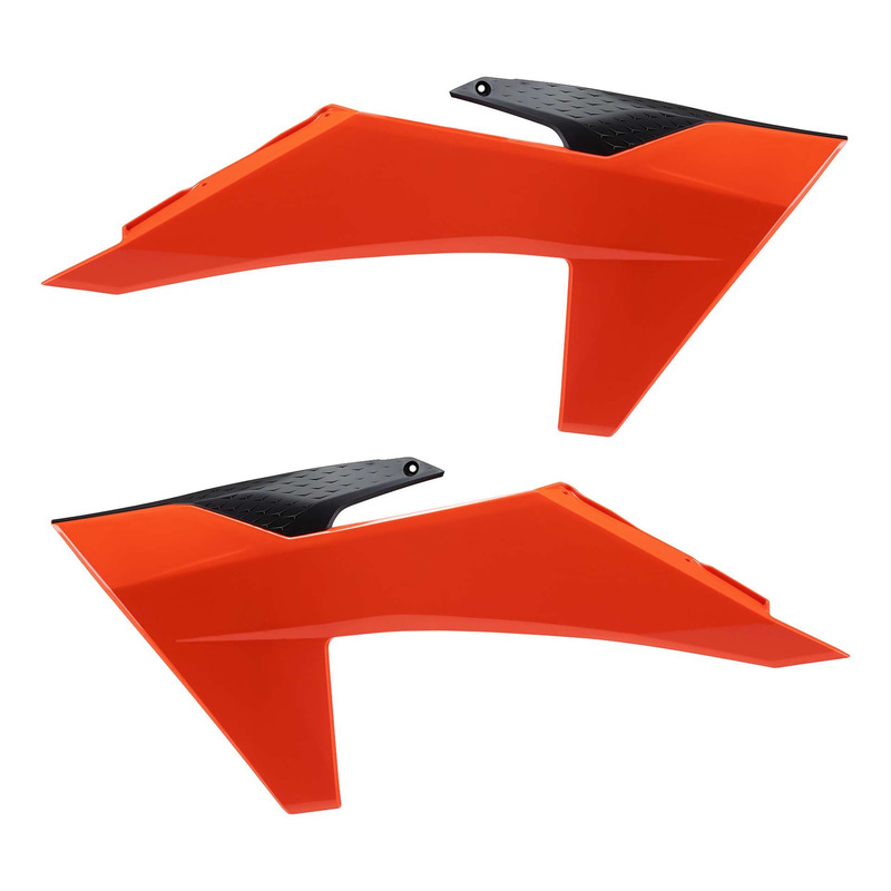 OuÃ¯es de radiateur Polisport type origine noires / oranges KTM SX-F 4