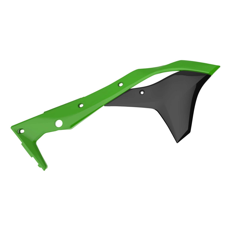 Ouïes de Radiateur POLISPORT Type Origine Vert / Noir - Kawasaki 250
