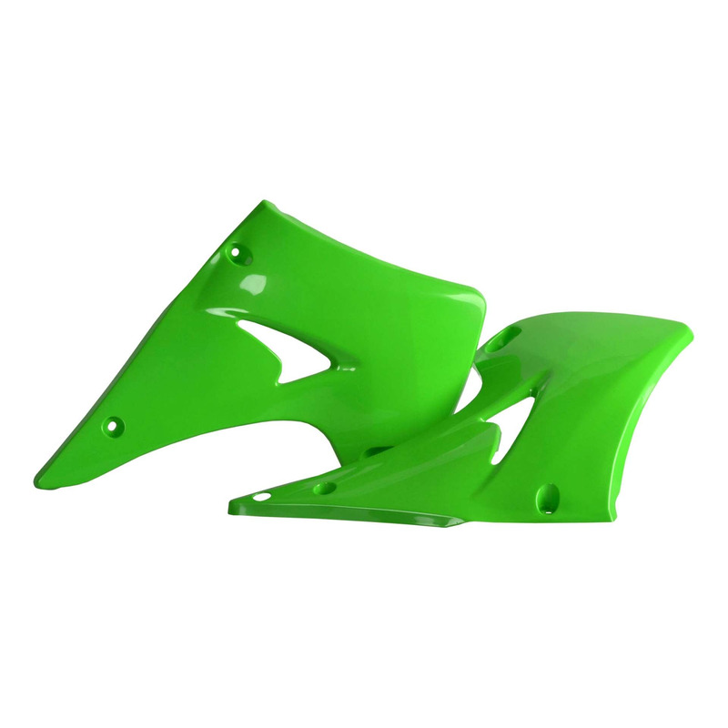 Ouïes de Radiateur POLISPORT Type Origine Vert - Kawasaki 125 / 250 K
