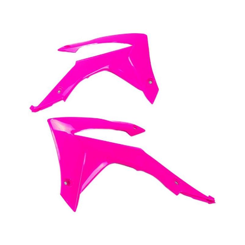 Ouïes de radiateur UFO Honda CRF 250R 14-17 rose fluo