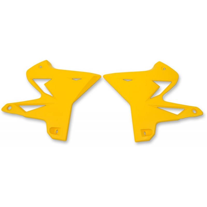 Ouïes de radiateur UFO Yamaha 125 YZ 2013 jaune (restylé)