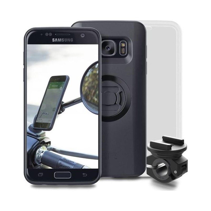Pack complet SP Connect support téléphone fixation rétroviseur Samsung S7