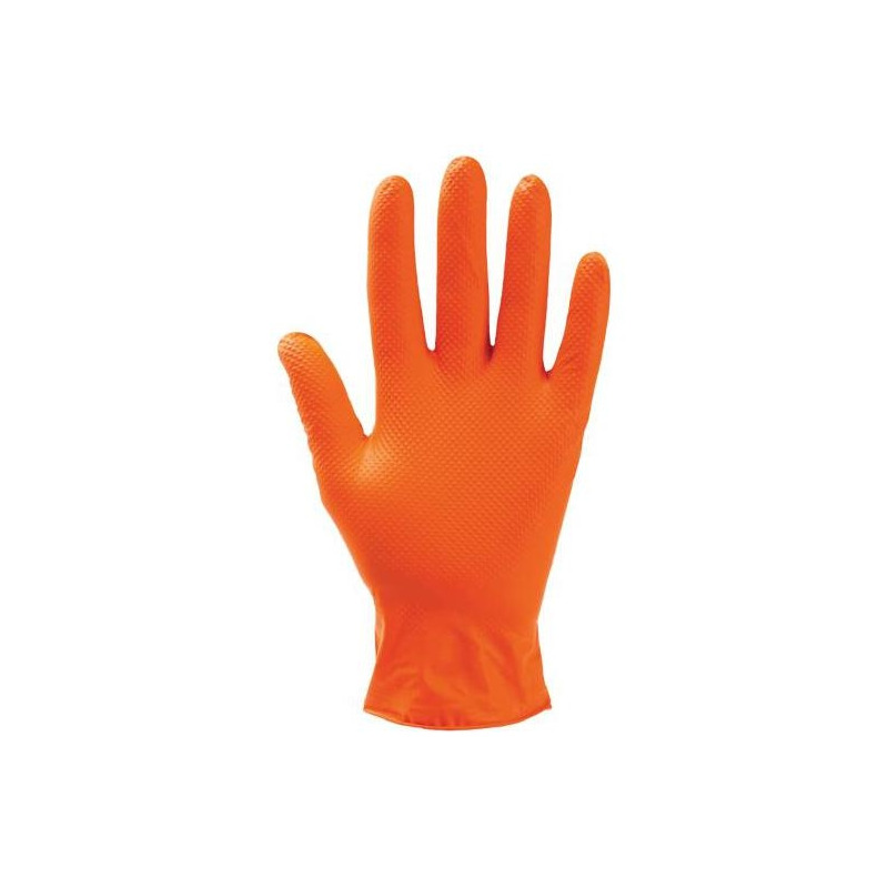 Pack de 50 gants d'ateliers en nitrile orange