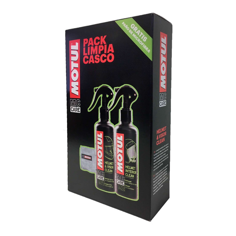 Pack nettoyants casque Motul MC Care M1+M2