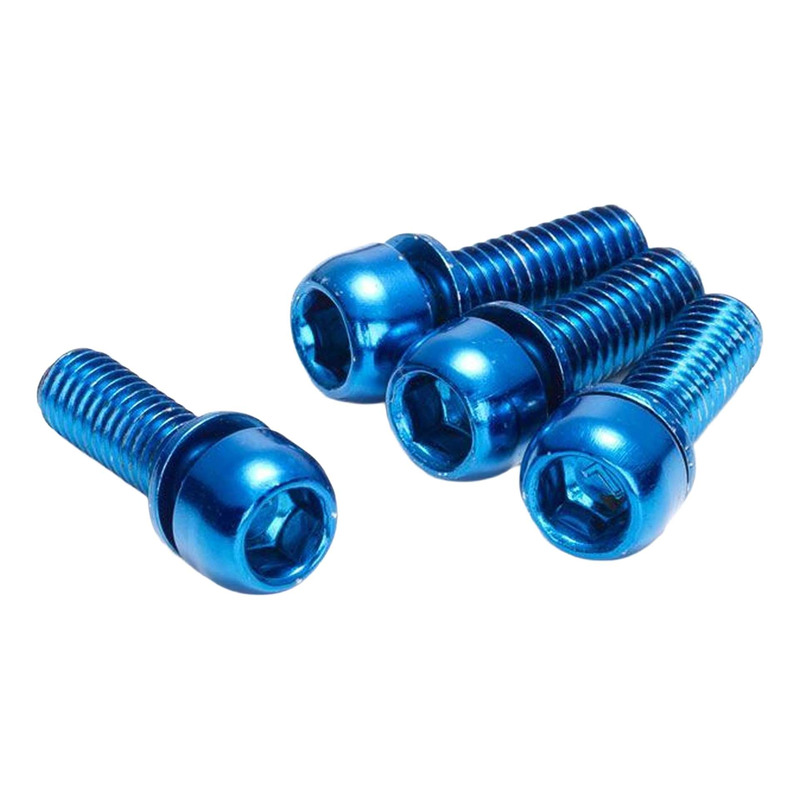 Pack visserie Ã©trier frein Reverse M6 x 18mm bleu