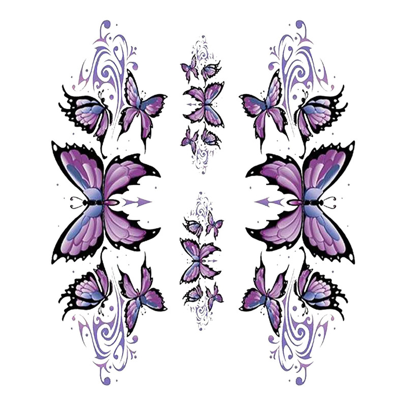 Paire d'autocollant droit + gauche Lethal Threat purple butterfly 150x