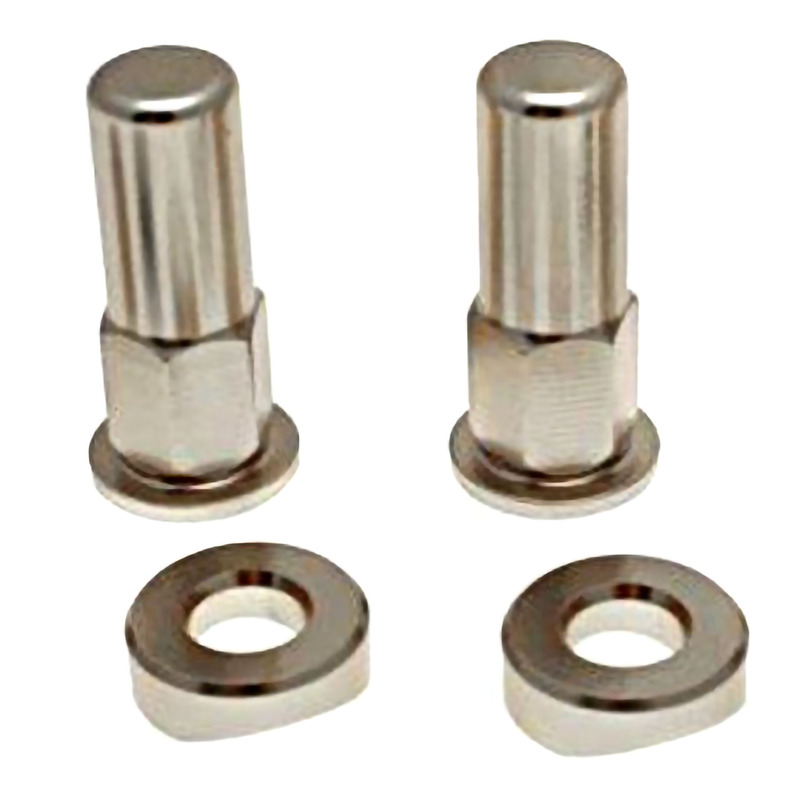Paire d’Écrous de Gripster + Rondelles BUD RACING en Aluminium Anodisé Argent