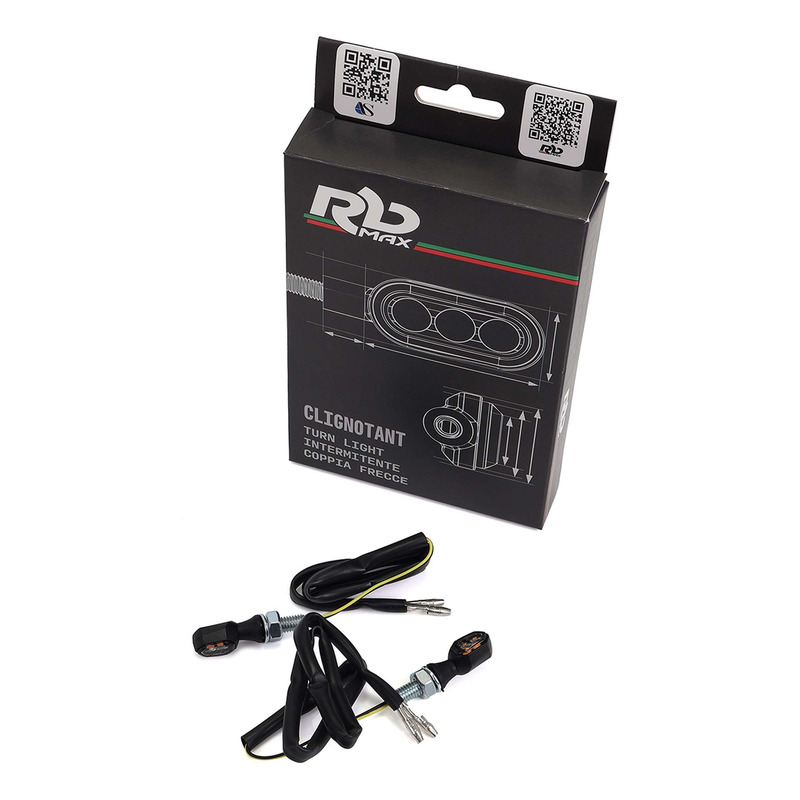 Paire de clignotant noir à led RBMAX AMBRE