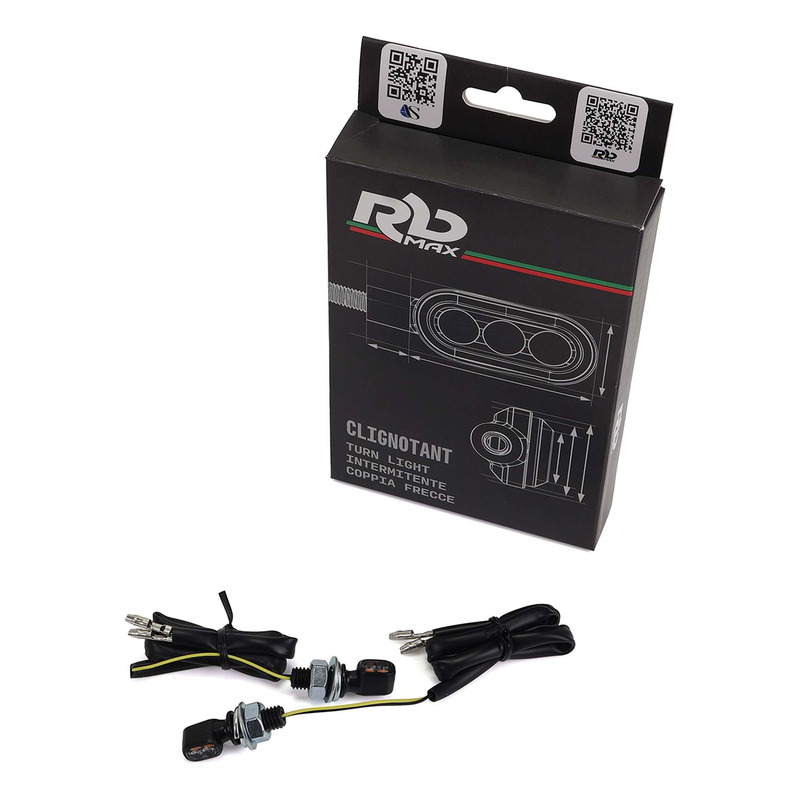 Paire de clignotant noir à led RBMAX RUBIS