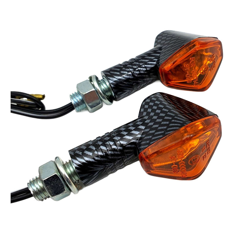 Paire de clignotants Brazoline Diamond Carbone