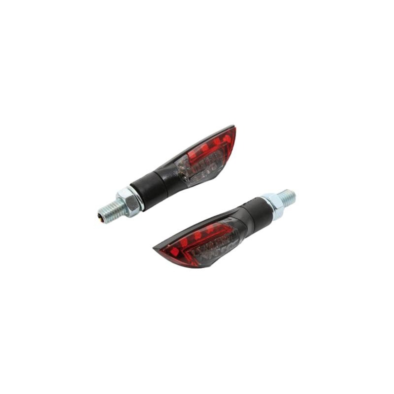 Paire de clignotants Brazoline LED Angle noir feu stop et veilleuse