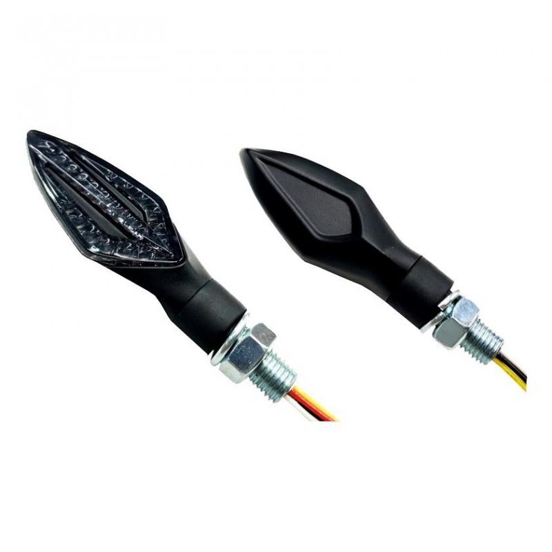 Paire de clignotants Brazoline LED Squal séquentiels noir