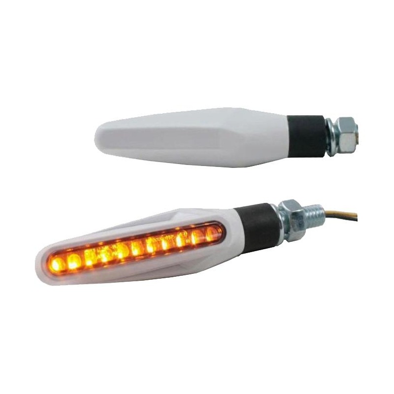 Paire de clignotants LED Brazoline Furtif blanc