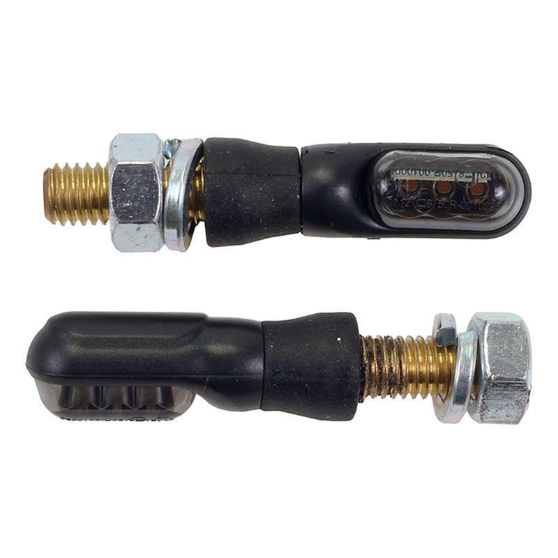 Paire de clignotants noir à led - RBMAX Max Saphir - Homologué CE