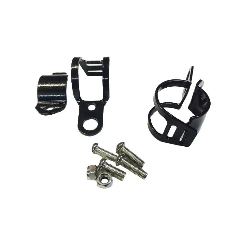 Paire de colliers Ø 30-45 mm noir Brazoline pour clignotants