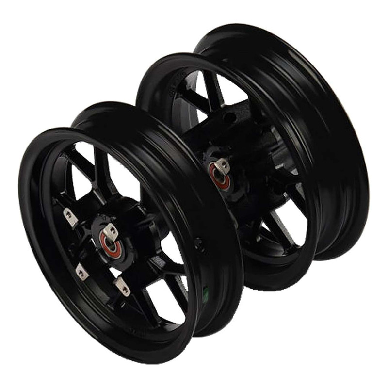 Paire de Jantes Supermotard YCF Aluminium 10 Pouces – Noir