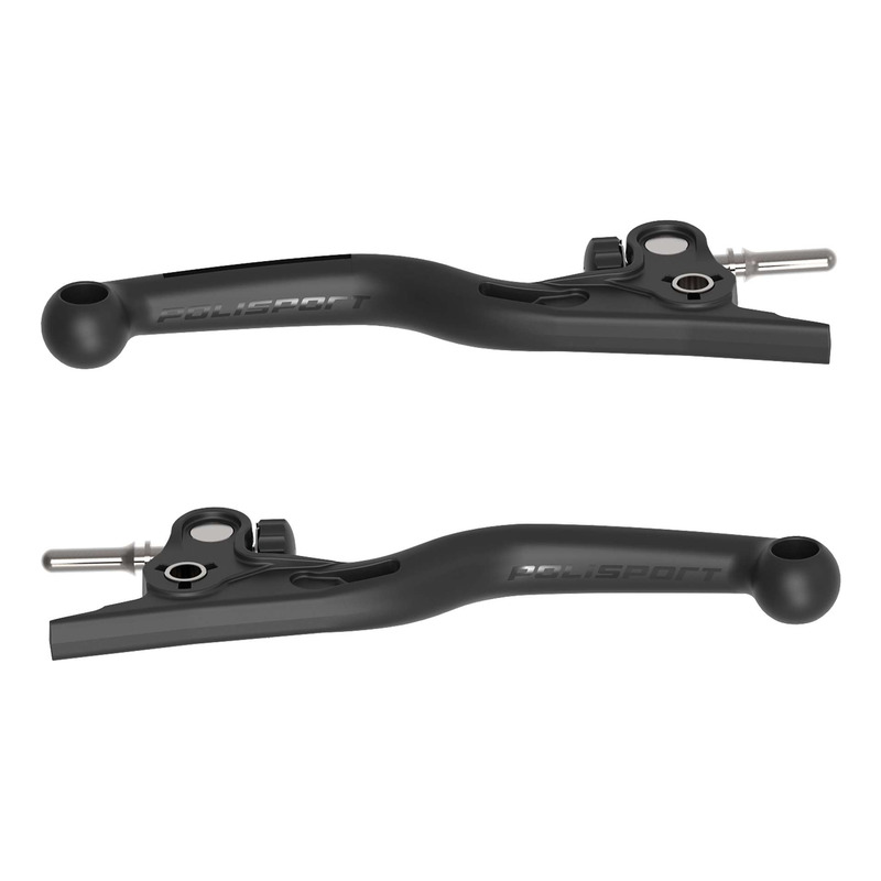 Paire de Leviers Incassables POLISPORT APT noirs KTM SX 85 21-26