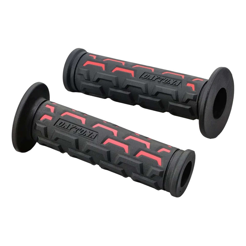 Paire de poignées Daytona GGD-Ground ouvertes noir/rouge
