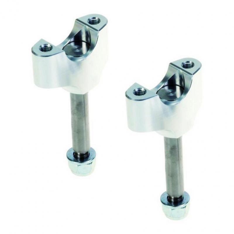 Paire de pontets inférieurs Kite Ø28,6mm/H50mm anodisé argent