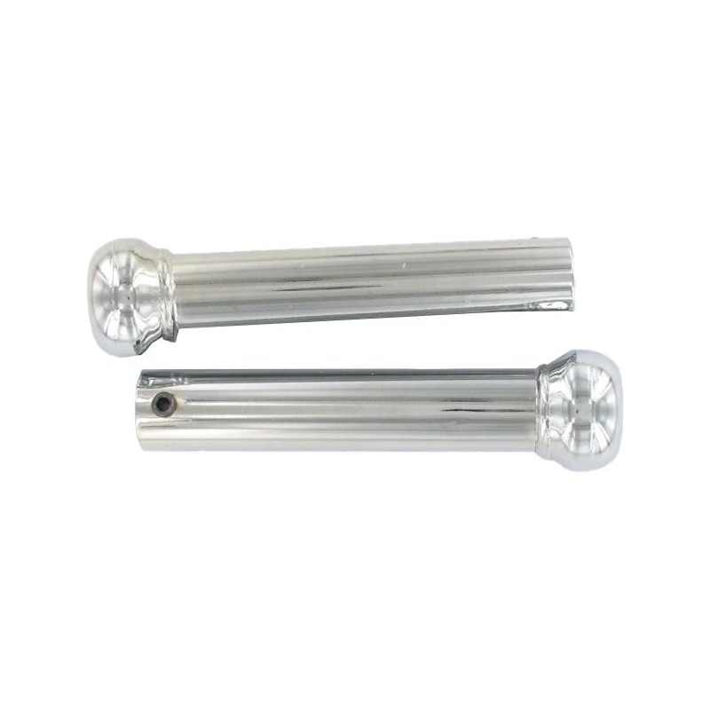 Paire de repose pieds chromé lisse 148mm Peugeot 103 / MBK 51