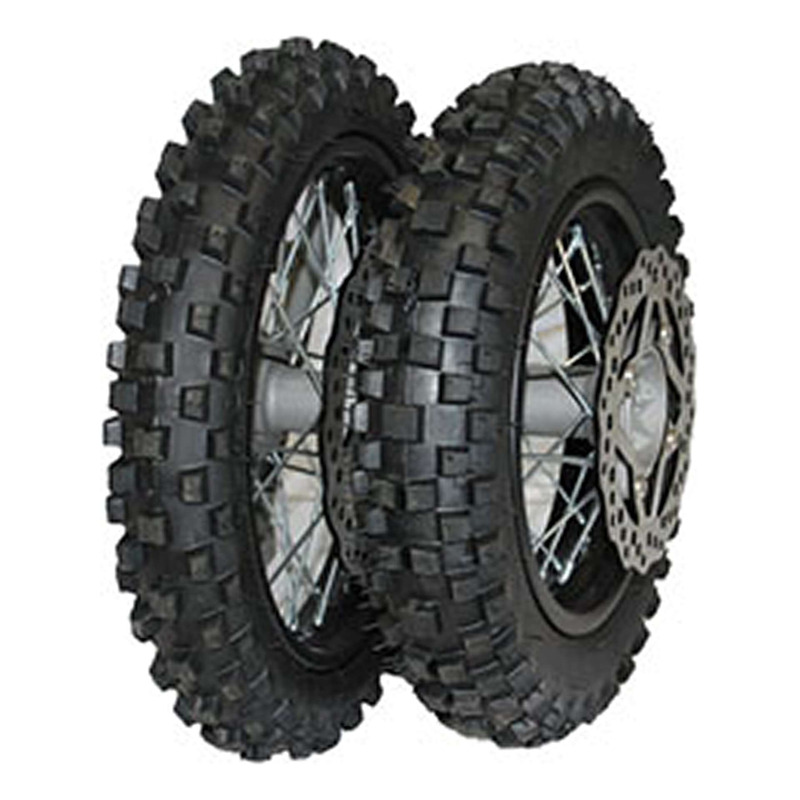 Paire de Roues ComplÃ¨tes Cross YCF Alu/Acier 10 Pouces / 12 Pouces â