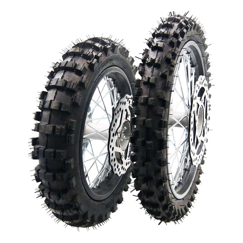 Paire de Roues ComplÃ¨tes Cross YCF Alu/Acier 12 Pouces / 14 Pouces â