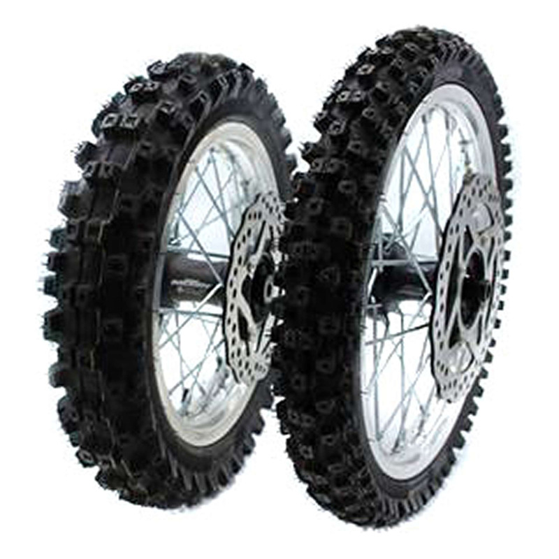 Paire de Roues ComplÃ¨tes Cross YCF Aluminium 12 Pouces / 14 Pouces â