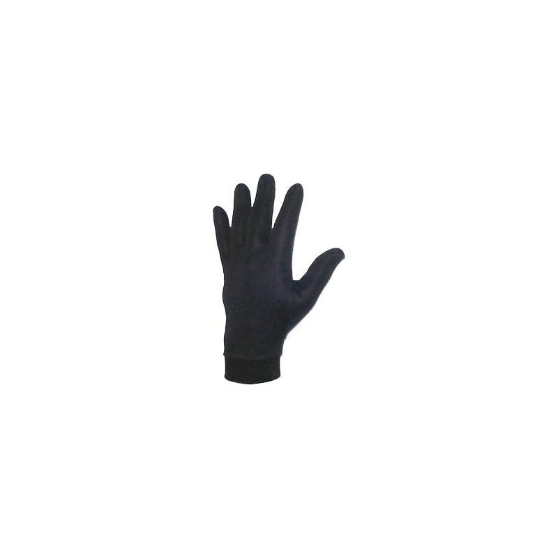 Sous-gants en soie noirs