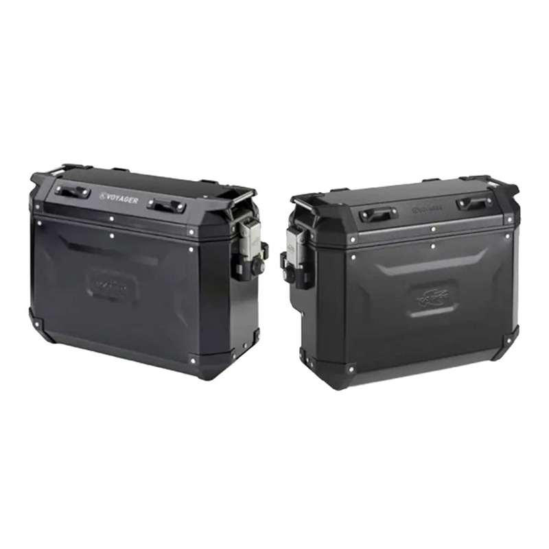 Paire de valises aluminium Kappa K'Voyager 33L + 37L noir