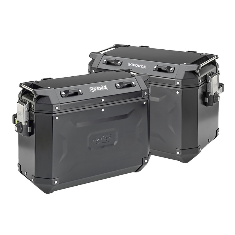 Paire de valises aluminium Kappa K'Voyager 37L + 48L noir
