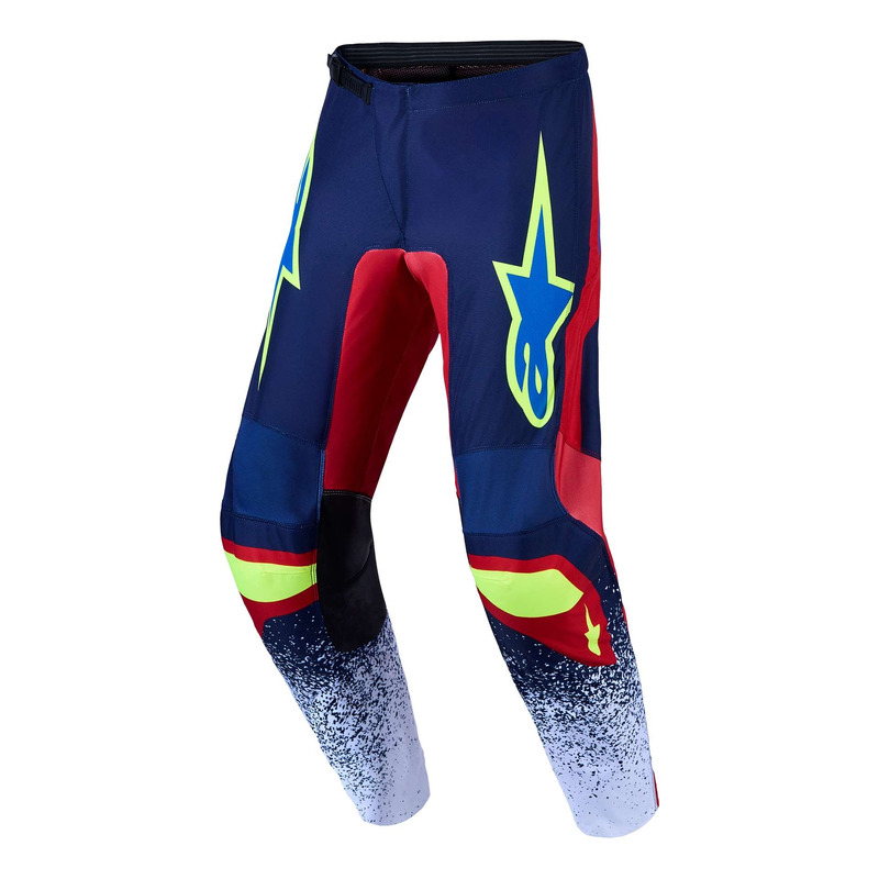 Pantalon cross Alpinestars Fluid Drag blue navy/fire red/white