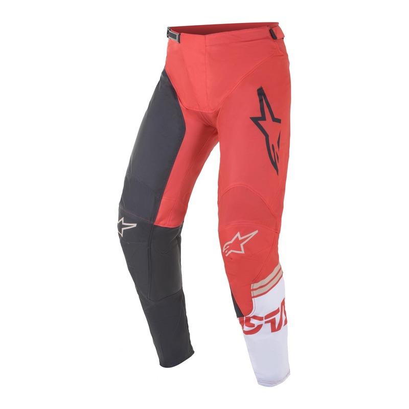 Pantalon cross Alpinestars Racer Compass anthracite/rouge fluo/blanc-