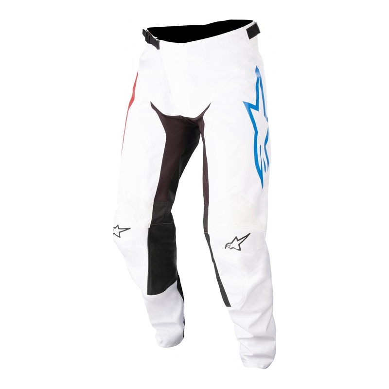 Pantalon cross Alpinestars Racer Squad blanc/rouge/turquoise- US-28
