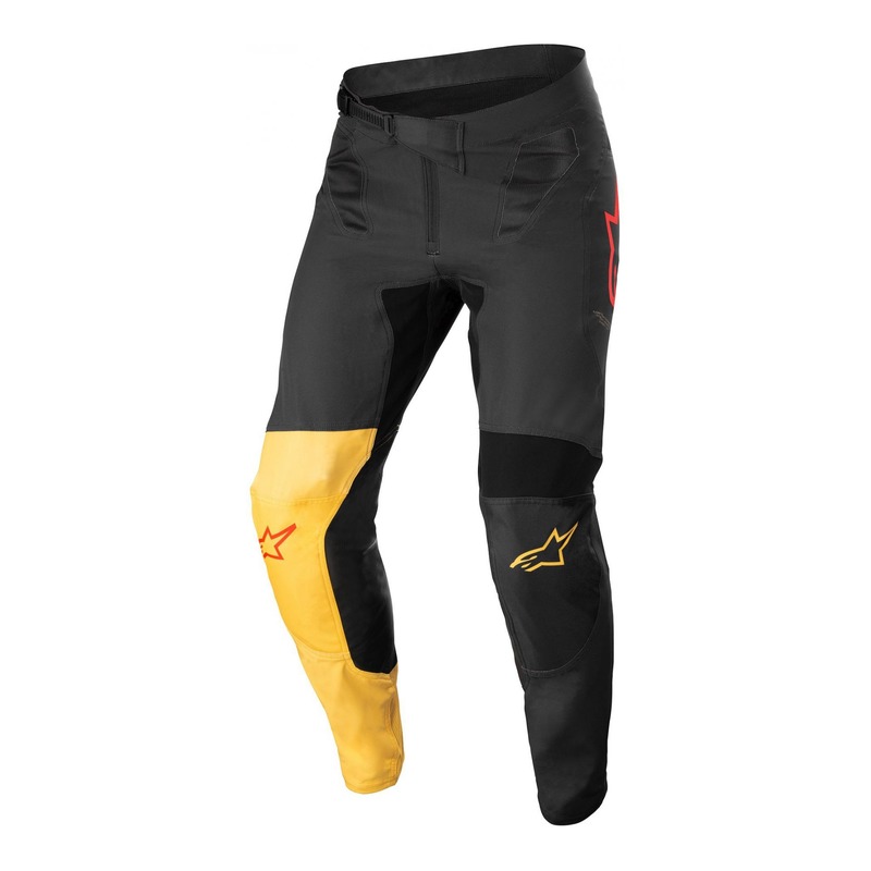 Pantalon cross Alpinestars Supertech Blaze noir/warm jaune/rouge fluo-