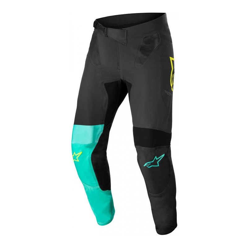 Pantalon cross Alpinestars Supertech Blaze noir/vert pastel/jaune fluo