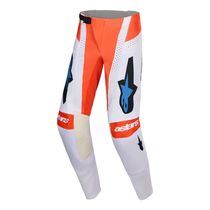 Pantalon cross Alpinestars Techstar Knif light gray/orange fluo/black