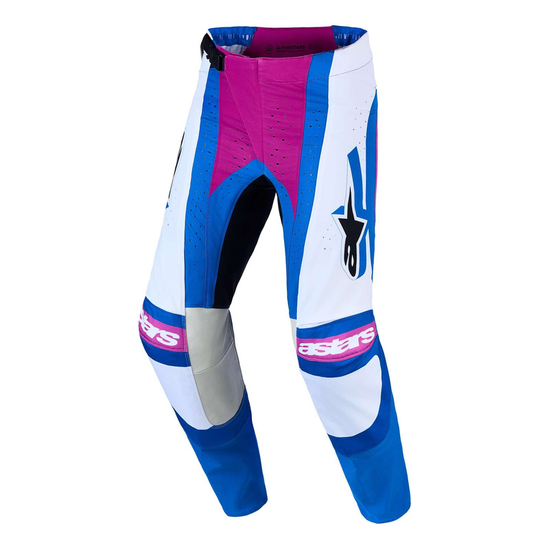 Pantalon cross Alpinestars Techstar Maven white/hot coral/blithe blue