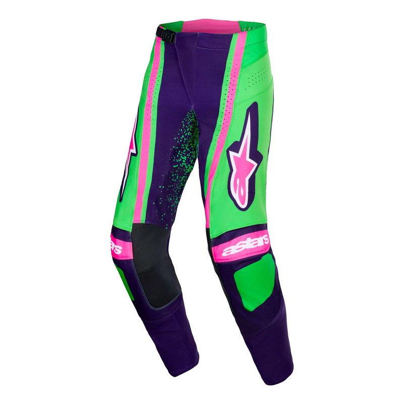 Pantalon cross Alpinestars Techstar Nomur deep purple/green/pink fluo