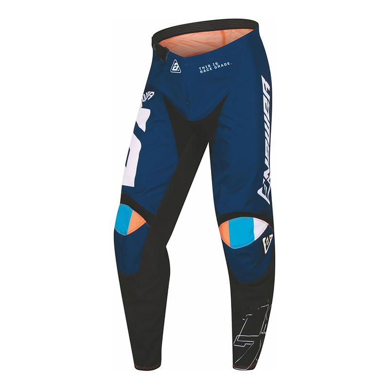 Pantalon cross Answer Syncron CC bleu/orange fluo/blanc- US-34