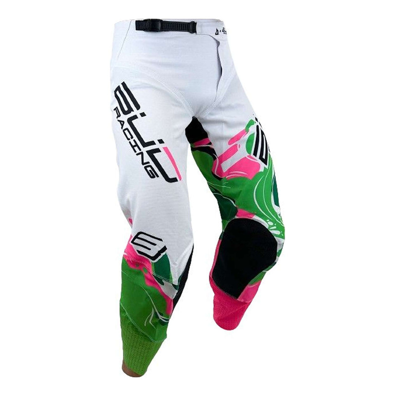 Pantalon cross Bud Racing GP Krea rose/vert/blanc â   Edition LimitÃ©e