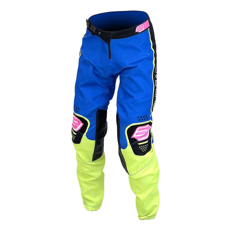 Pantalon cross Bud Racing Racing GP Future Soldier bleu/noir/rose/jaune fluo