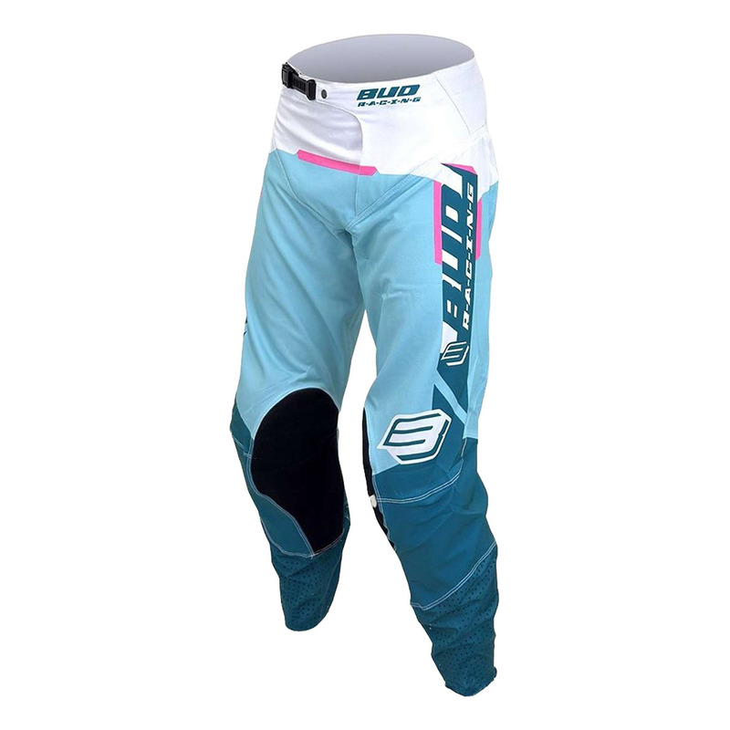 Pantalon cross Bud Racing Racing SX Fit Paddock turquoise/rose fluo/blanc