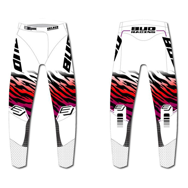 Pantalon cross Bud Racing SX Fit Zebra WSX Blanc – Edition Limitée