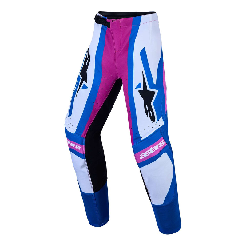 Pantalon cross enfant Alpinestars Supertech Youth Maven white/hot coral/ blithe blue