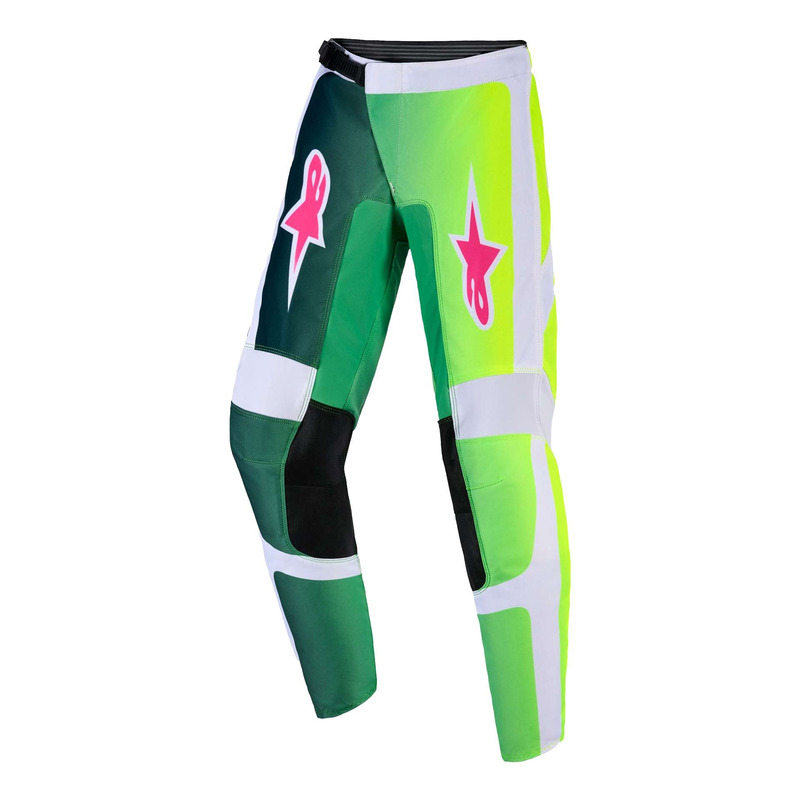 Pantalon cross enfant Alpinestars Youth Fluid Portl green/white/black