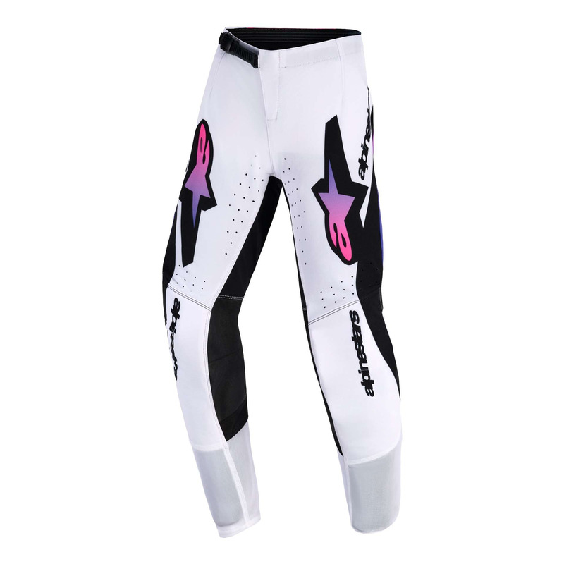 Pantalon cross enfant Alpinestars Youth Supertech Vista white/purple/black